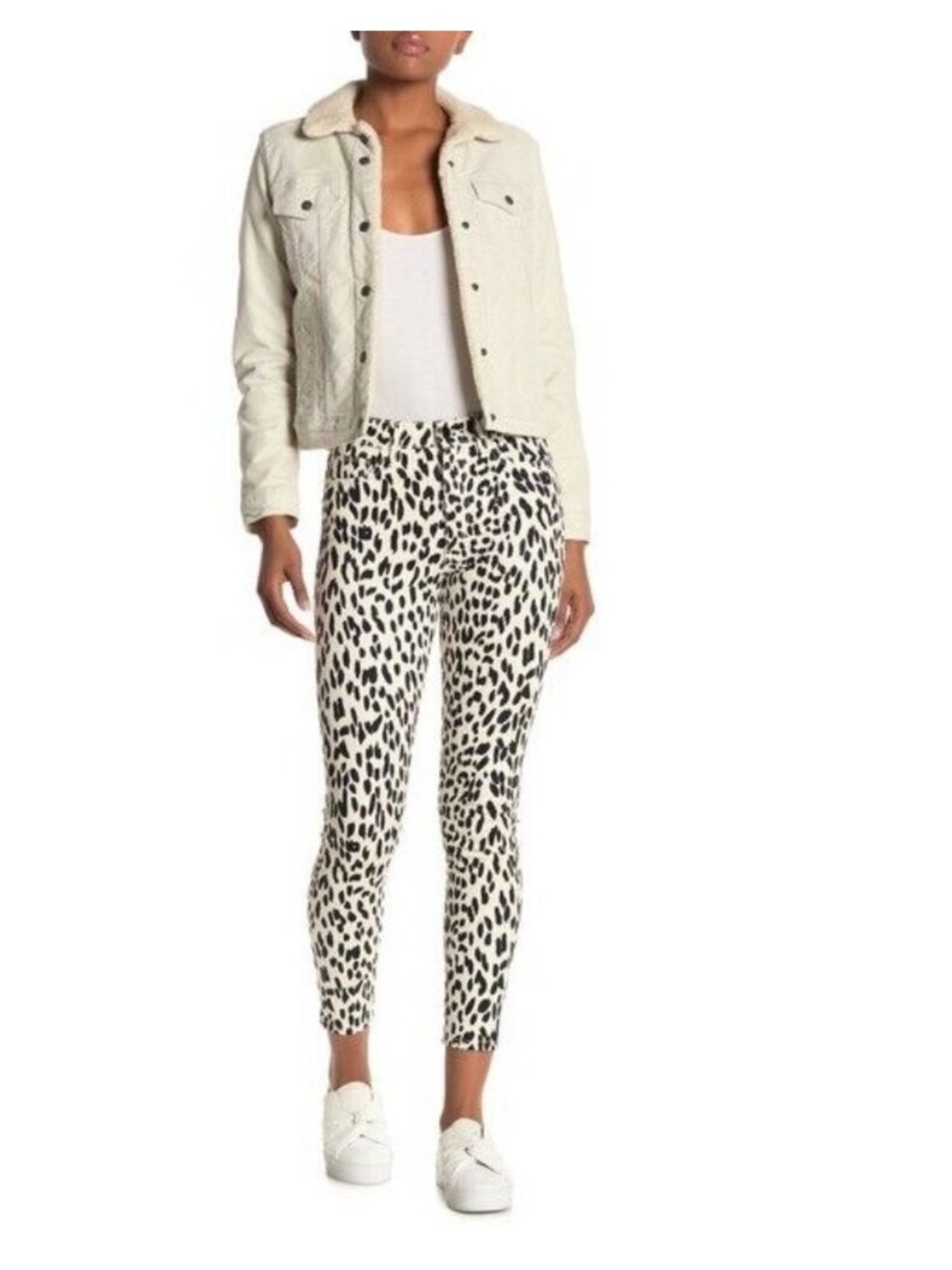 Joes jeans charlie ankle leopard print pants jeans NWT